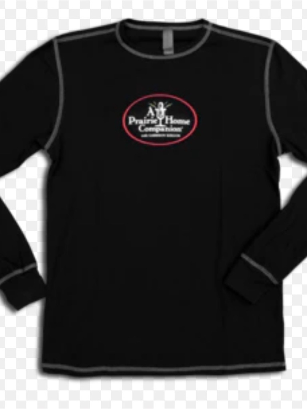 Prairie Home Companion Logo Black Long Sleeve Crew Tee Sz XL
